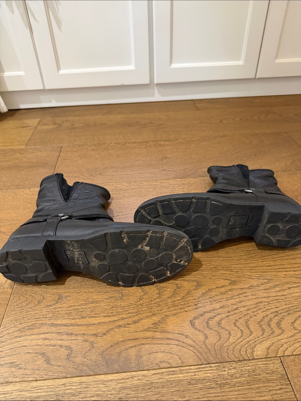 Born Black Leather Harness Moto Boots - Picture 10 of 16